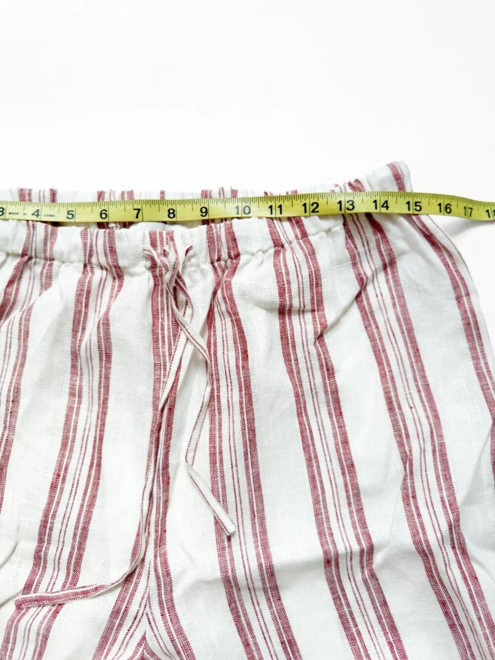 Reformation Olina Linen Wide Leg Pants Avignon Stripe Size Large NEW NWT